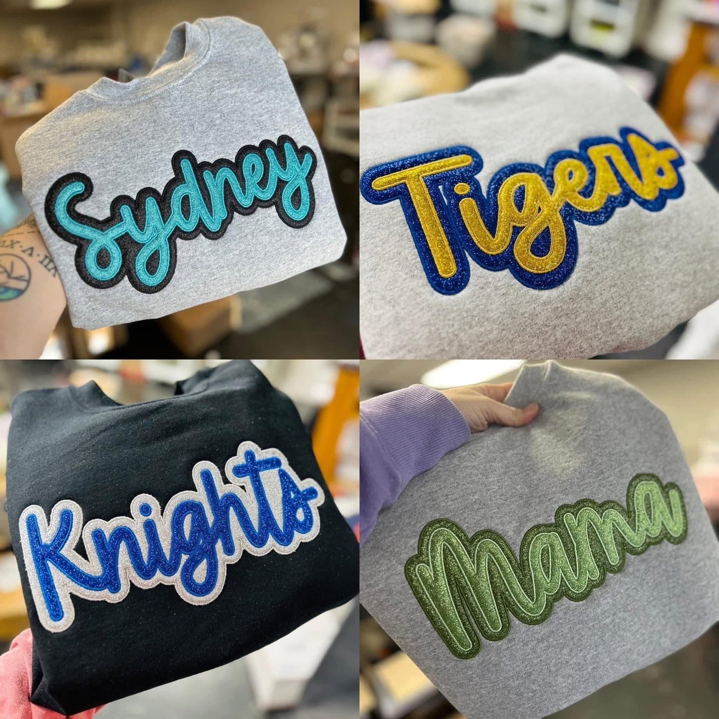 PREORDER: Stacked Glitter Spirit Sweatshirts (Ships Week of 9/7)
