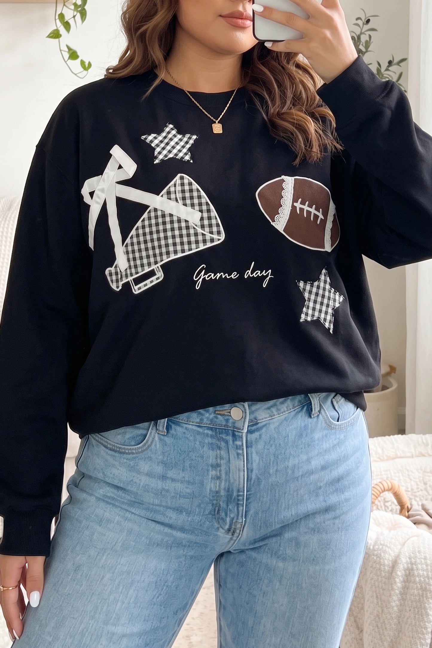PREORDER: Red Gameday Patch Sweatshirt (Ships 28-35 Business Days)