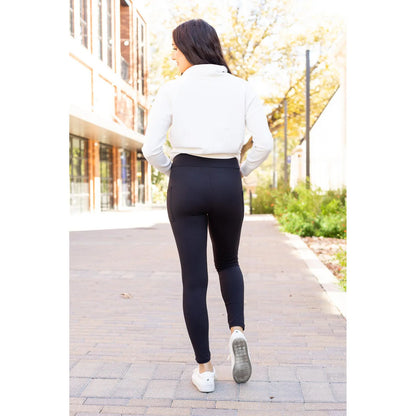 The Charlie - Black Full Length Leggings with Pockets