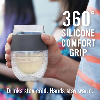 Wine FREEZE™ Cooling Cup Insulated wth Cooling Gel in Marble