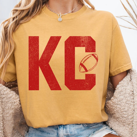 KC Red Football Tee