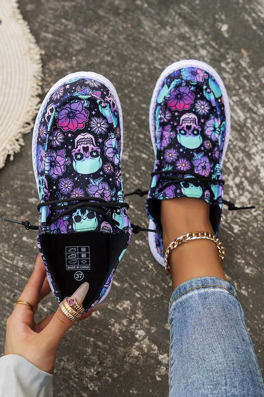 PREORDER: Sugar Skull Halloween Casual Shoes (Ships Week of 9/15)