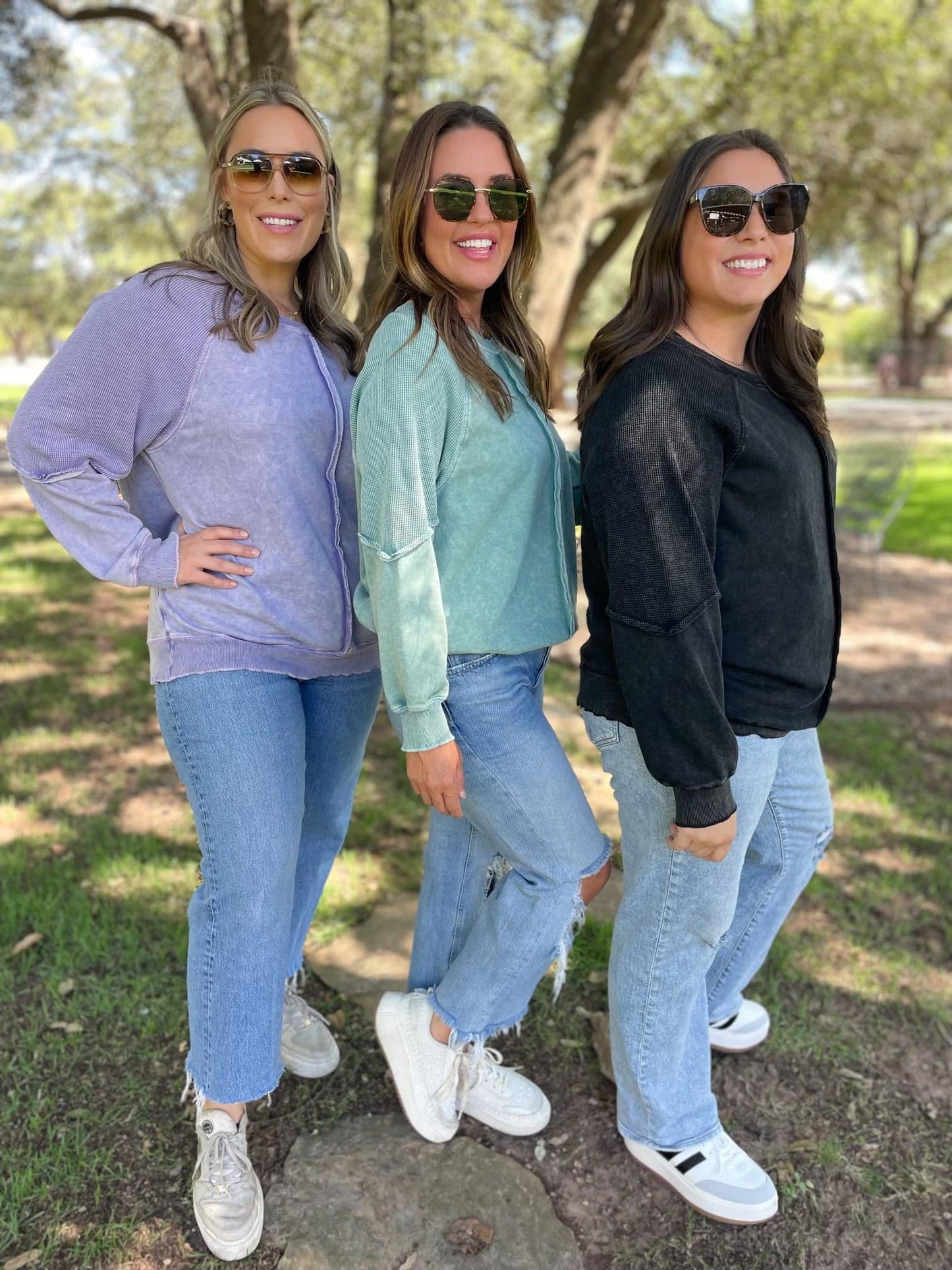 PREORDER: Best Selling Elliott Exposed Seam Sweatshirt in Five Colors (Ships 2-3 Weeks)