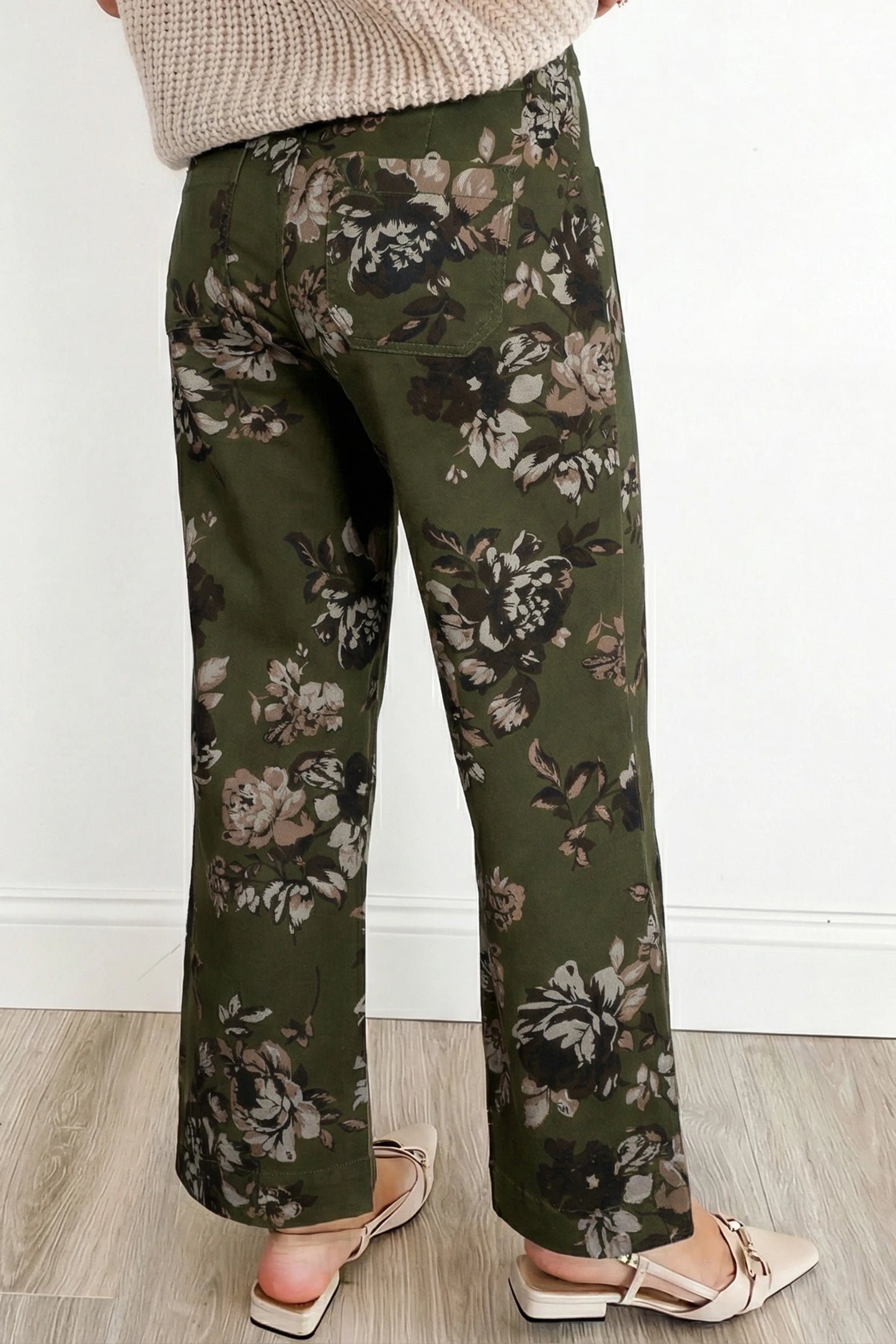 PREORDER: Green Vintage Floral Pant (Ships in 21-28 Business Days)