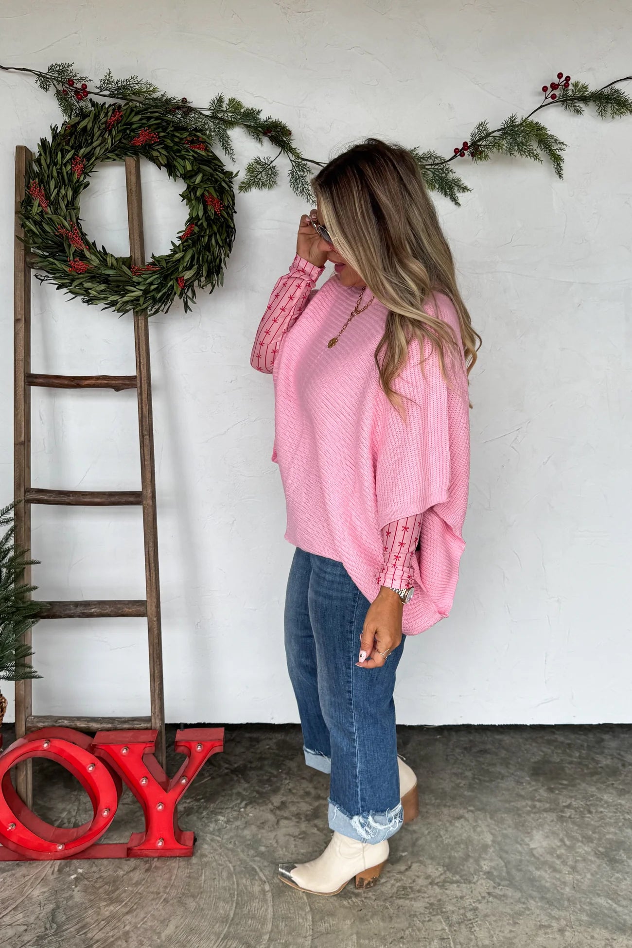 CHRISTMAS MEG PULLOVER PONCHO