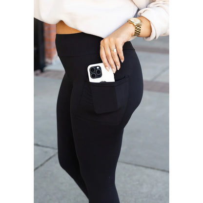 The Charlie - Black Full Length Leggings with Pockets