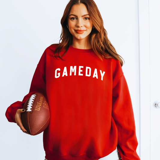 Gameday White Font Crewneck