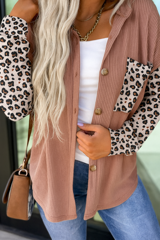 Leopard Sleeve Shacket