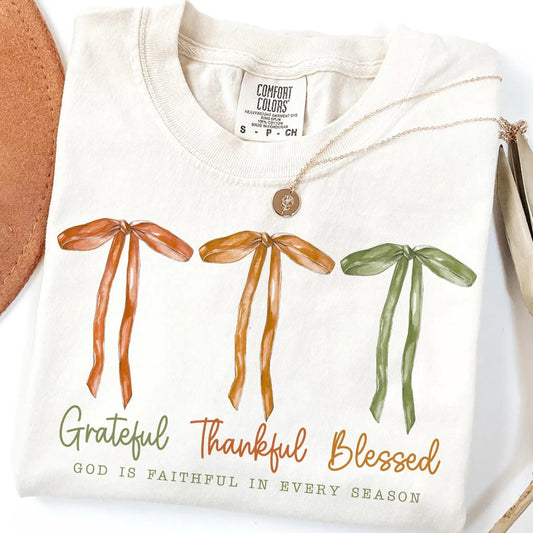 Grateful Thankful Blessed Tee