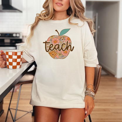 Floral Teach Tee