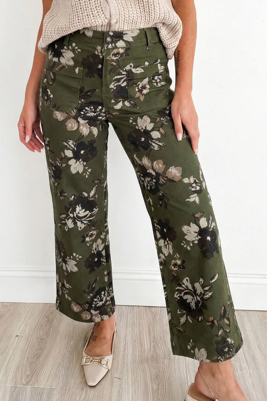 PREORDER: Green Vintage Floral Pant (Ships in 21-28 Business Days)