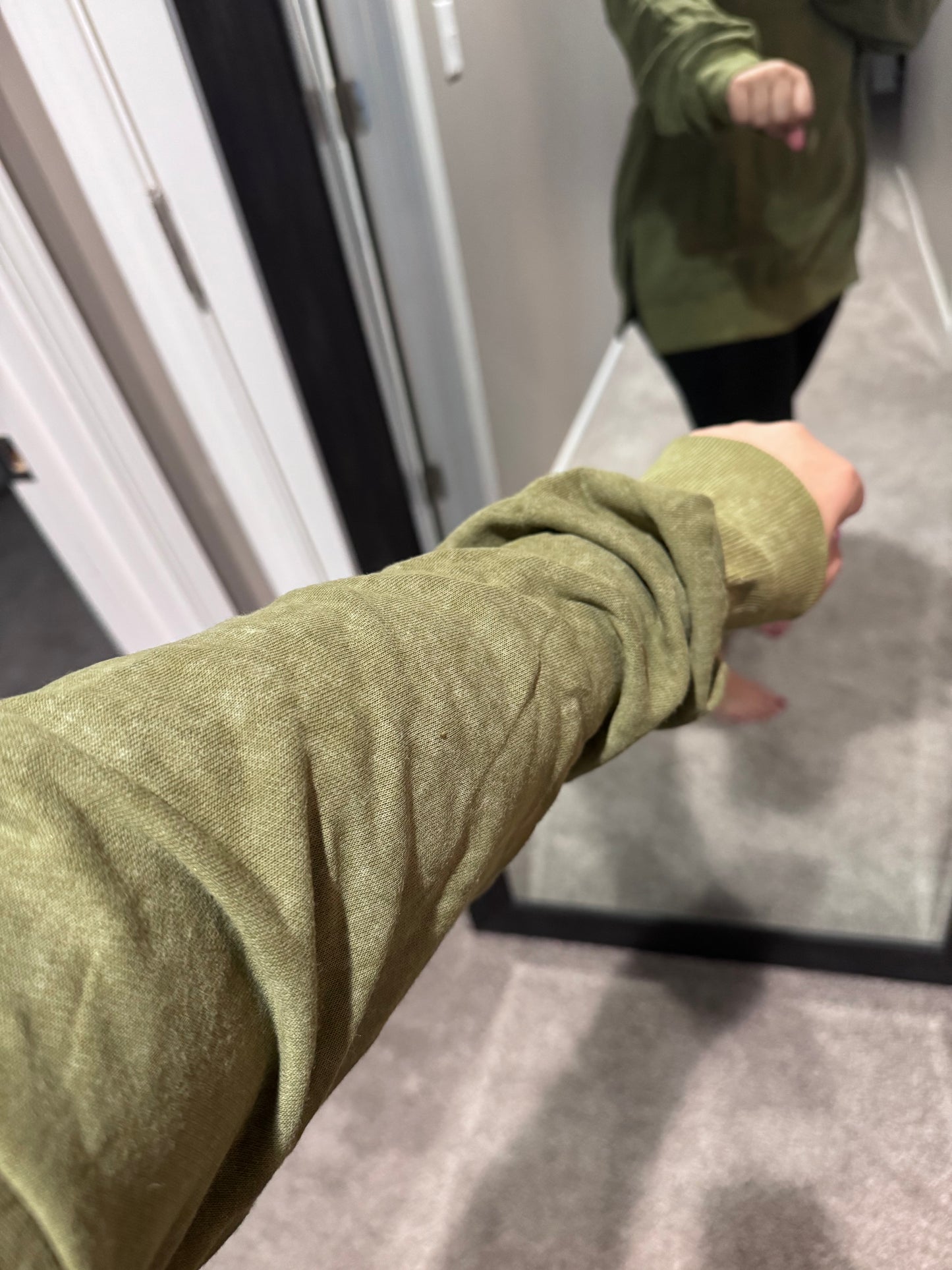 No Plain Jane Oversized Sweatshirt in Green