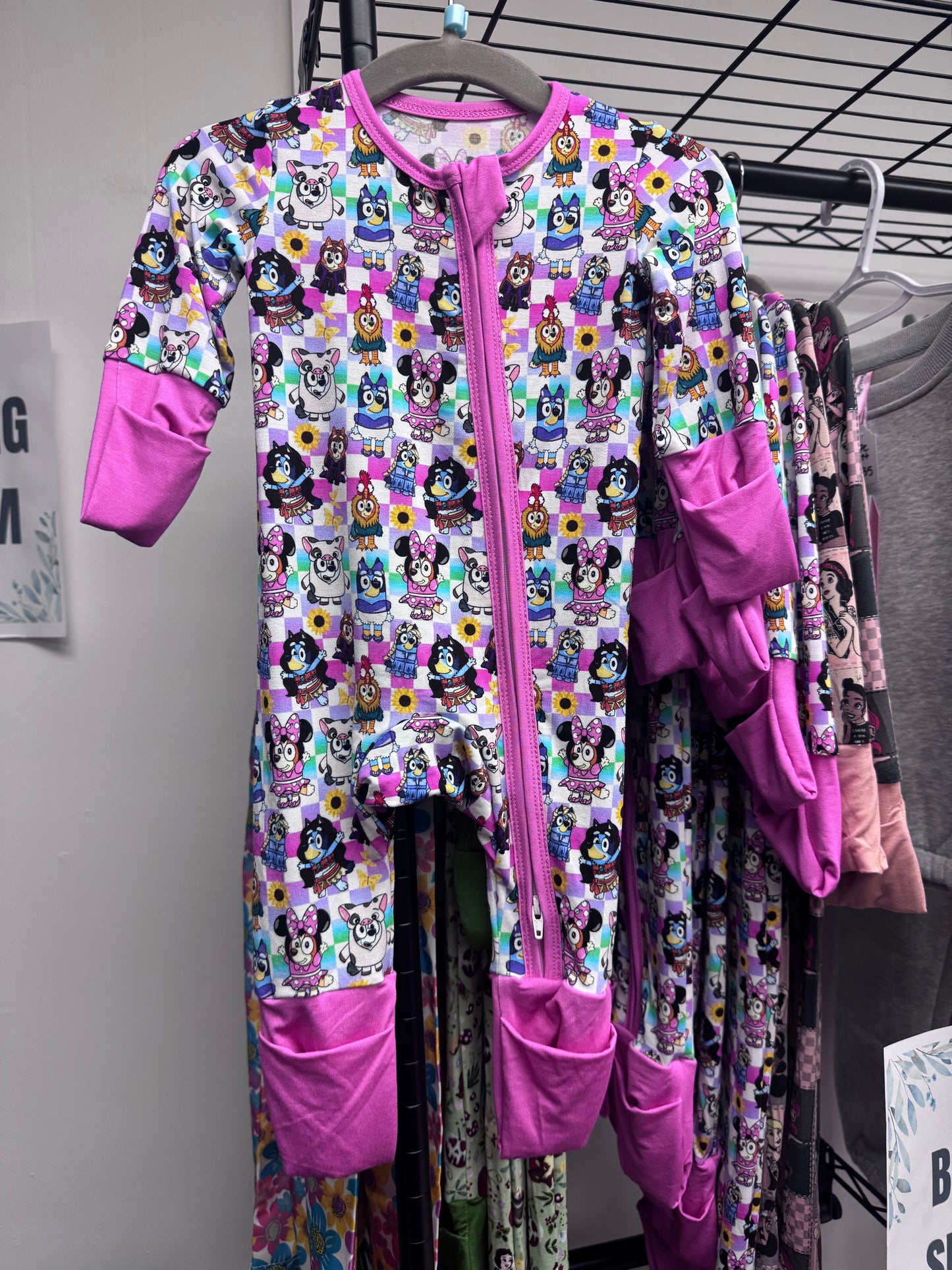 Blue Dog Two Way Zip Pajamas