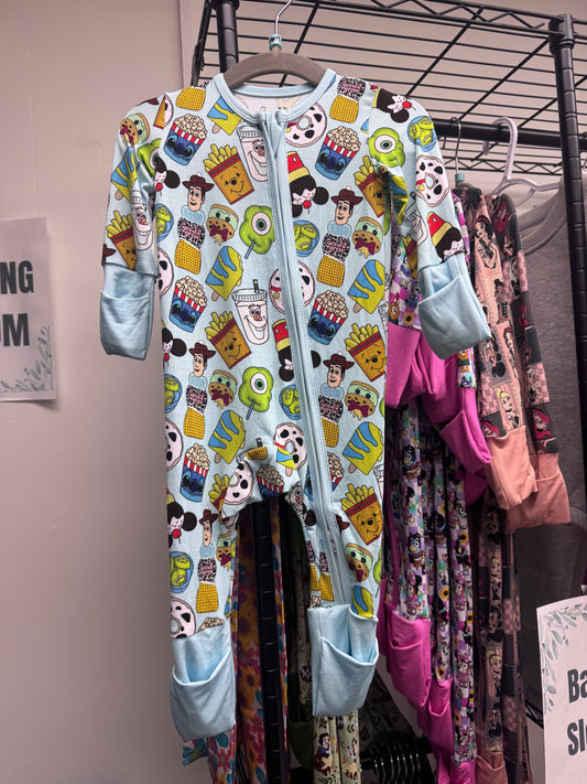 Nostalgic Character Snacks Two Way Zip Pajamas