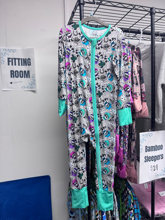 Feral Blue Dog Two Way Zip Pajamas