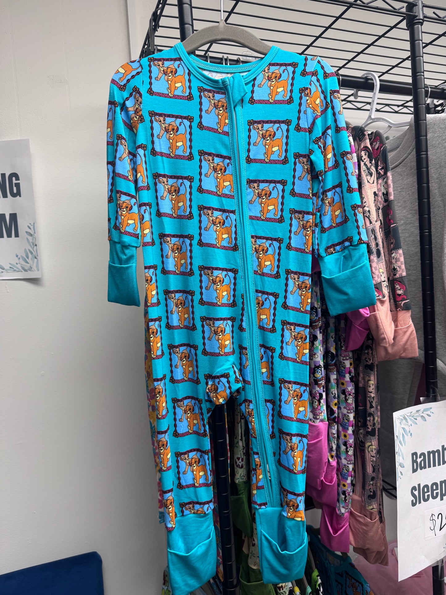 Lion Character Two Way Zip Pajamas