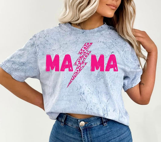 Mama Leopard Lightning Bolt Tee