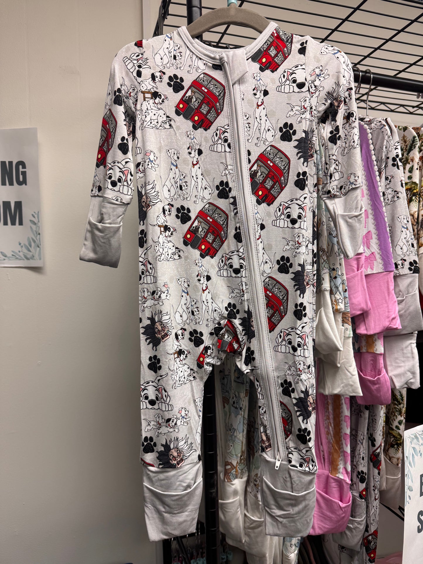 Dalmatian Two Way Zip Pajamas