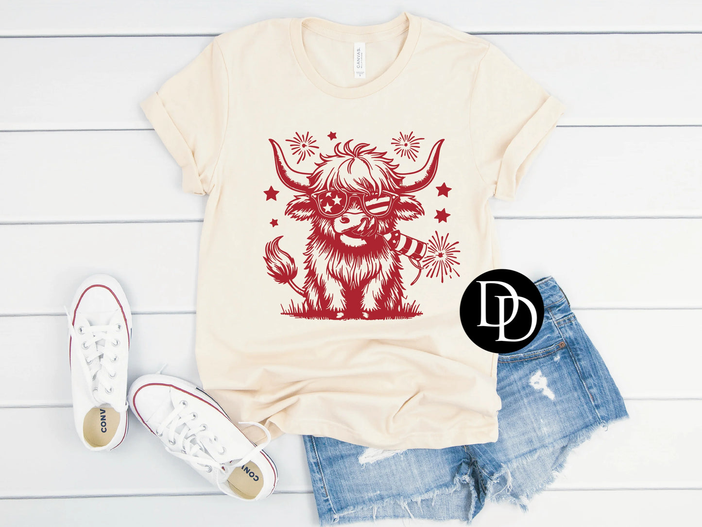 Highland Cow Firework Tee/Tank