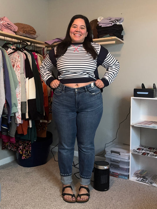 Judy Blue - Mid-Rise Vintage Wash Boyfriend Jeans