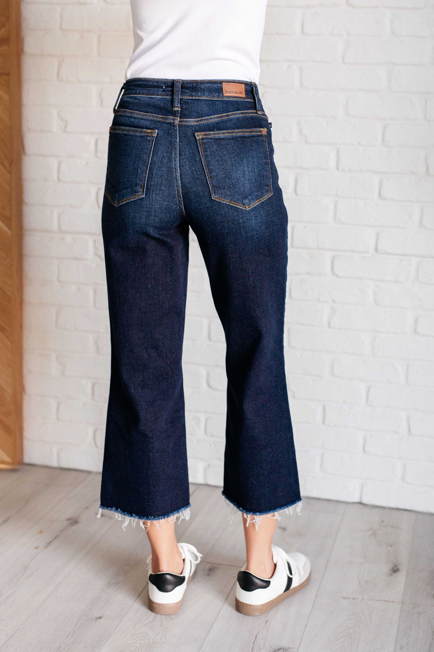 Madeline High Rise Cropped Wide Leg Jeans