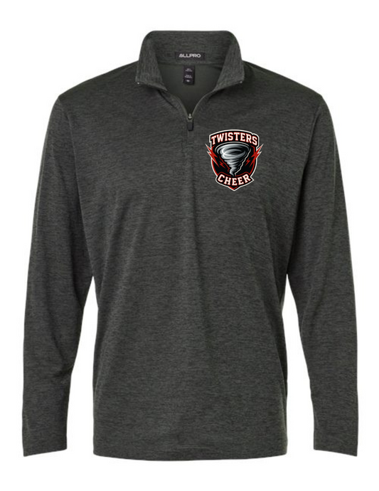 Twisters Cheer AllPro Heathered Quarter Zip (Ready in 7-14 Business Days)