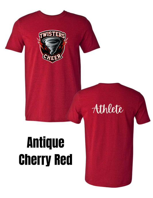 Twisters Cheer Gildan Tee - Front & Back Design (Ready in 7-14 Business Days)