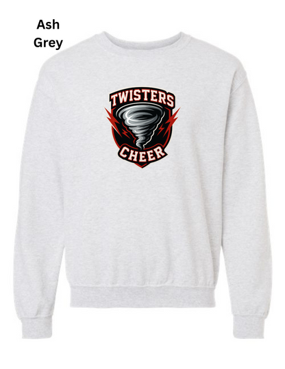 Twisters Cheer Gildan Crewneck Sweatshirt (Ready in 7-14 Business Days)