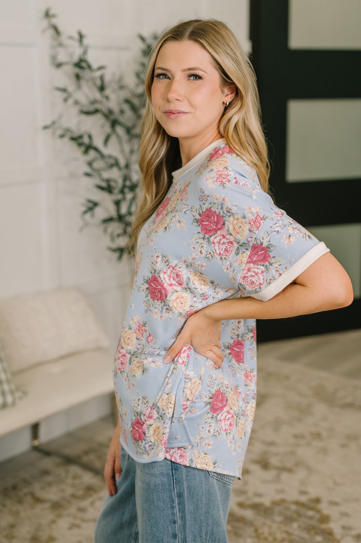Perfect Season Floral Print Relaxed Tee
