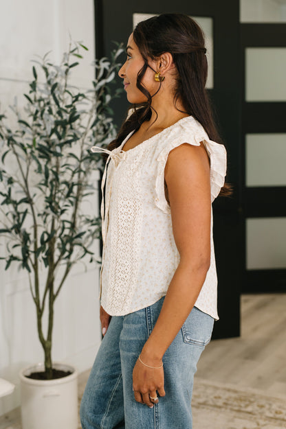 Picnic Petal Lace Detail Top