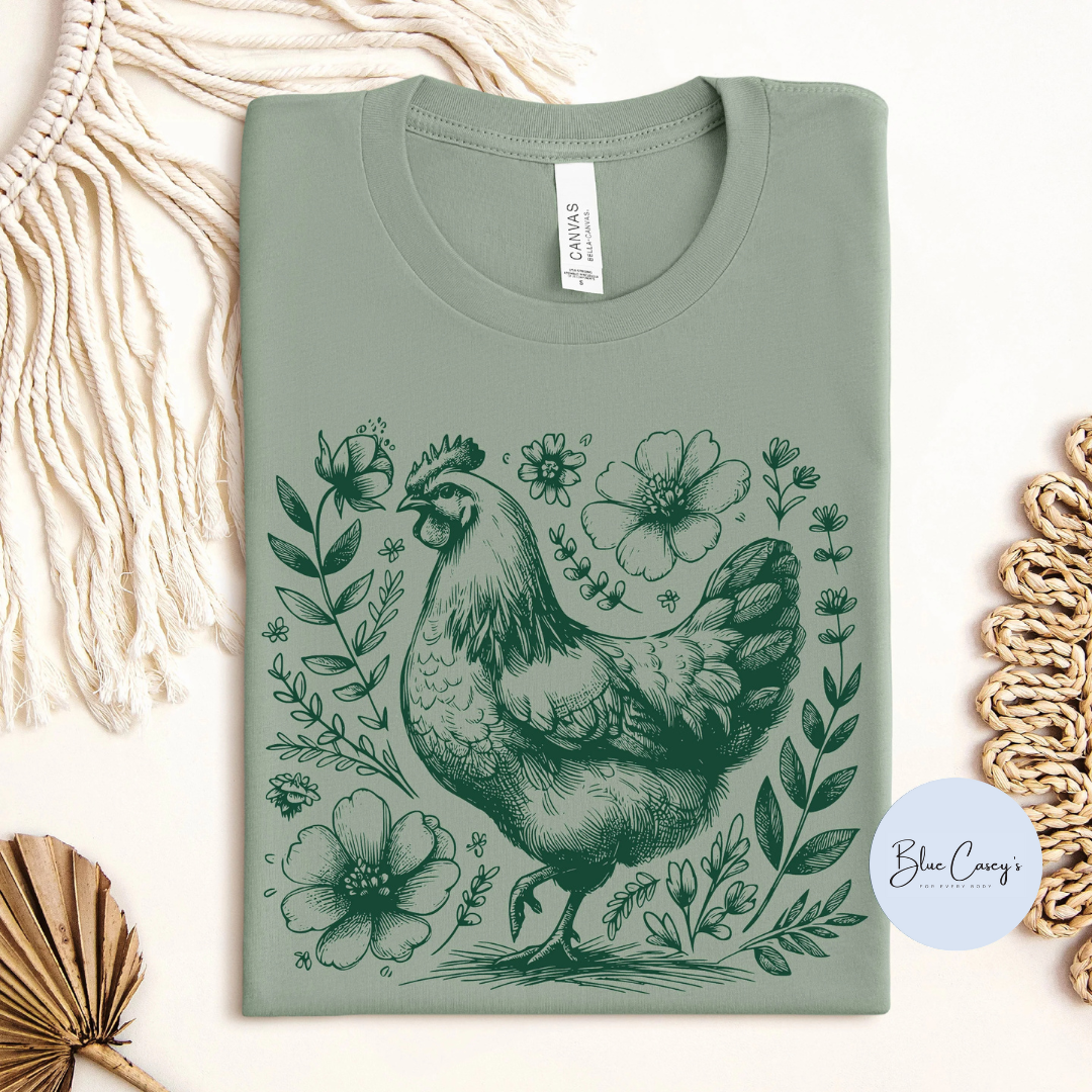 Green Summer Chicken Tee/Tank