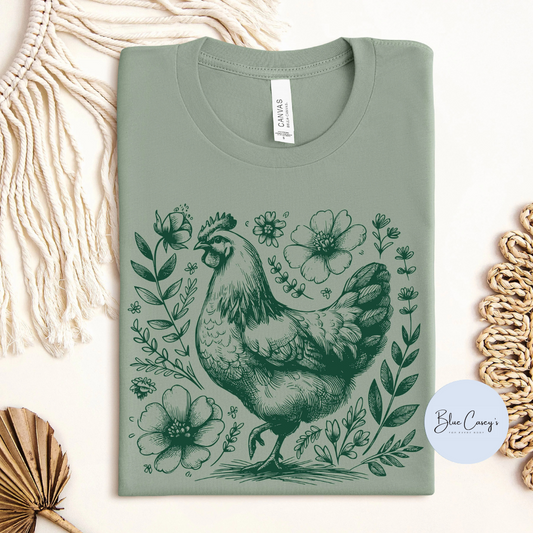 Green Summer Chicken Tee/Tank
