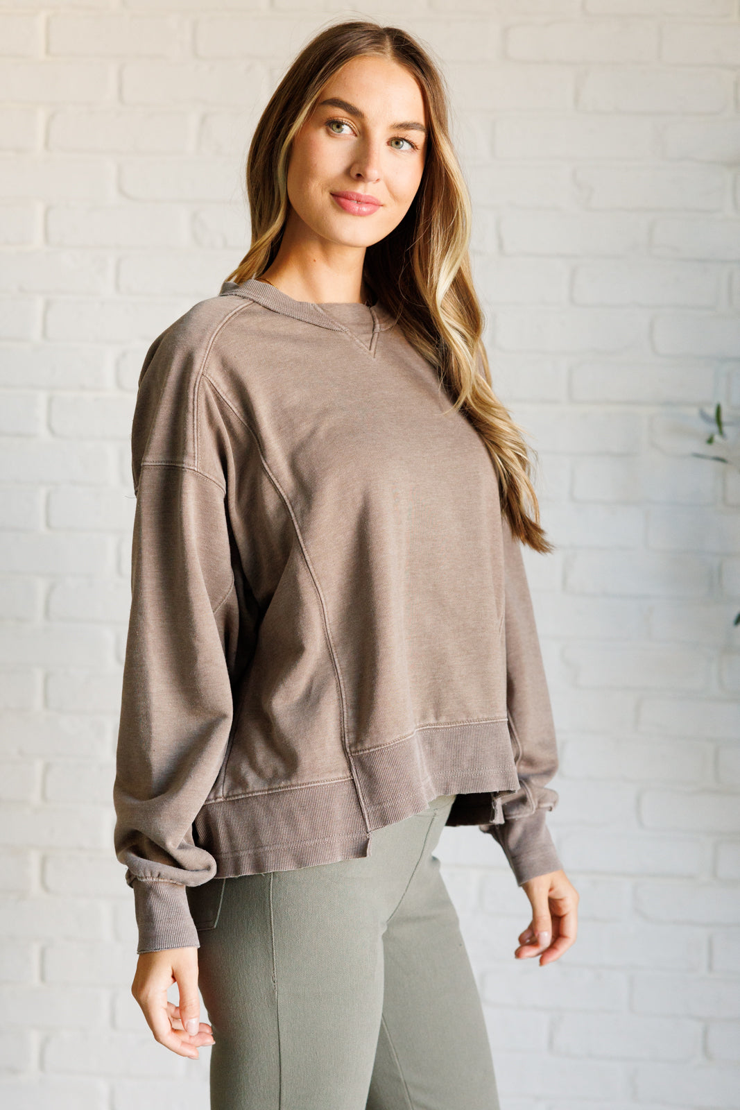 Mineral Wash Crew Neck Pullover