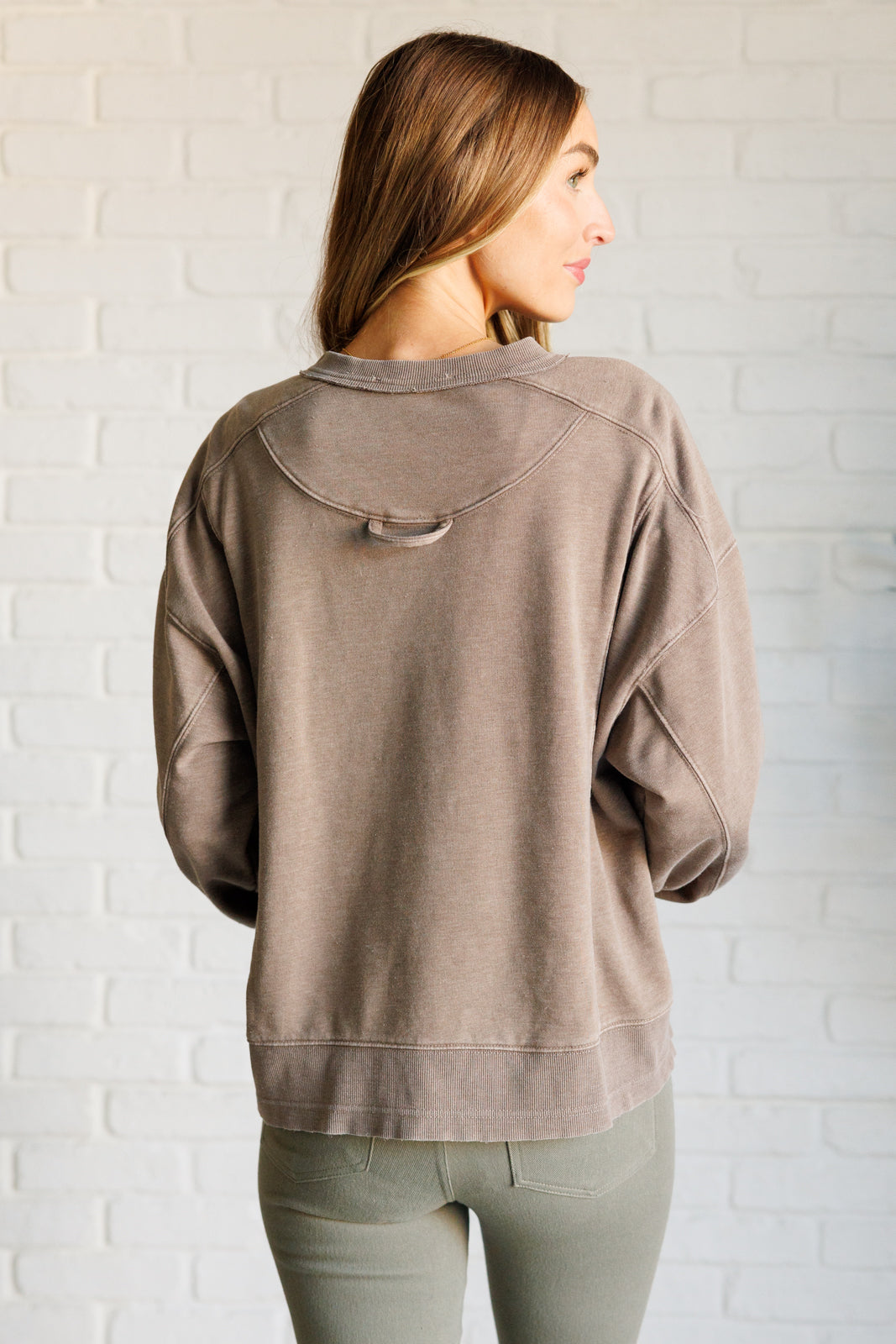 Mineral Wash Crew Neck Pullover