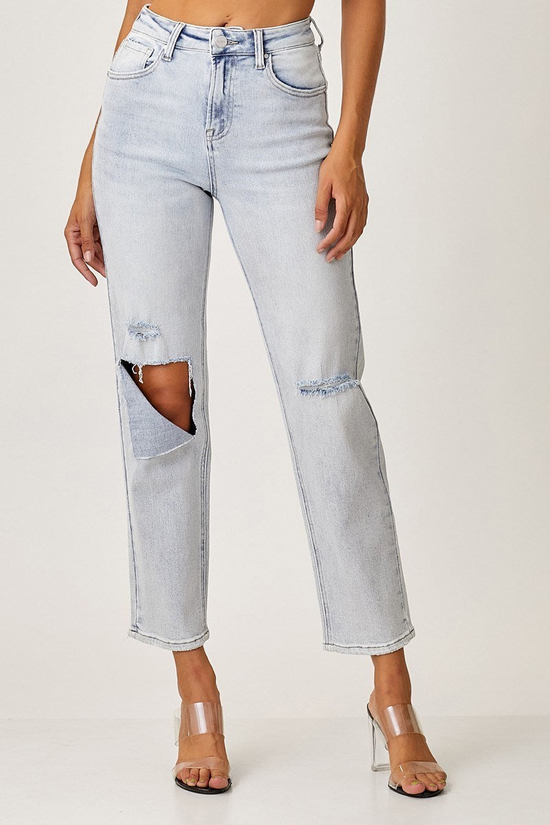 Essential Distressed Light Denim