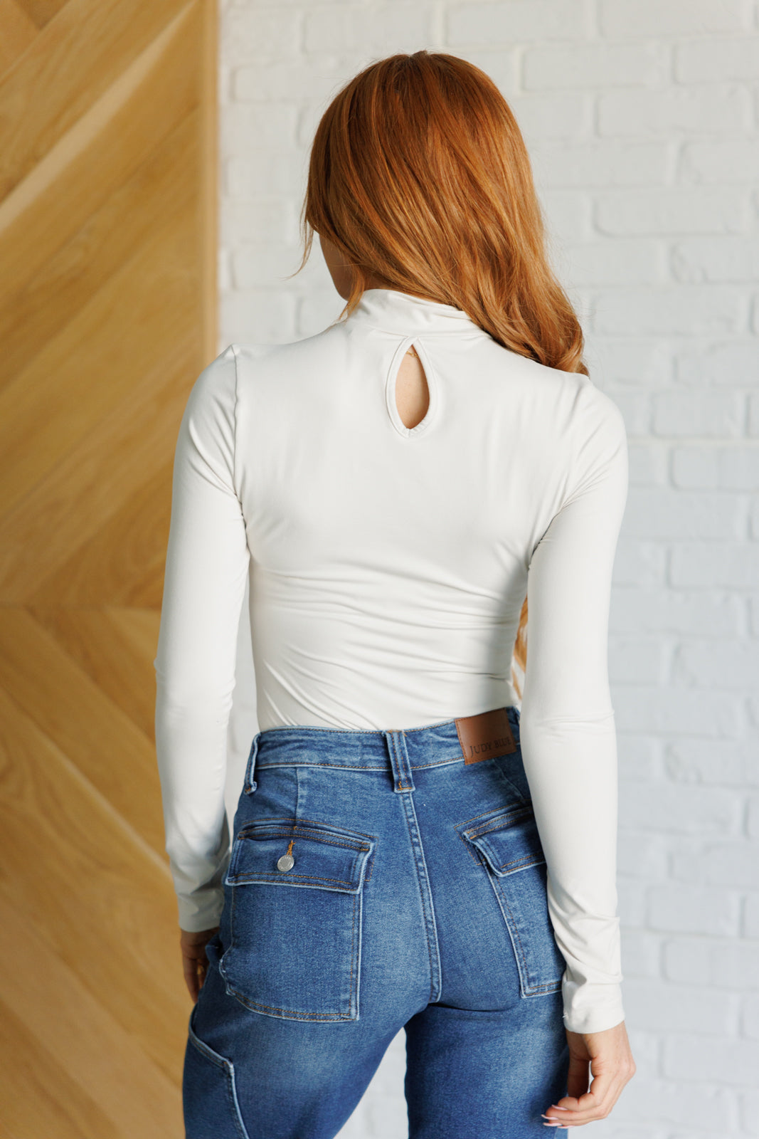 Simple Situation Mock Neck Bodysuit