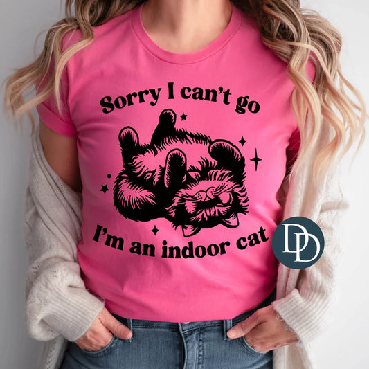 Can't Go Indoor Cat Tee