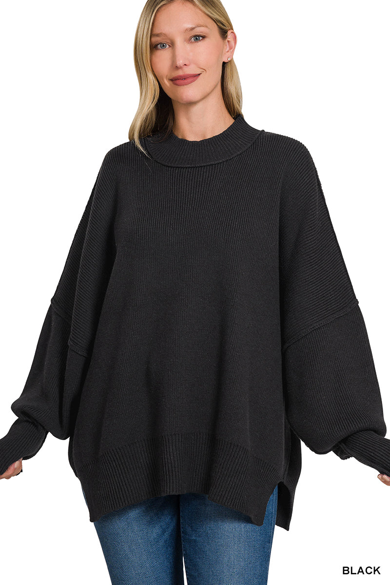 Essential Oversized Sweater - Black