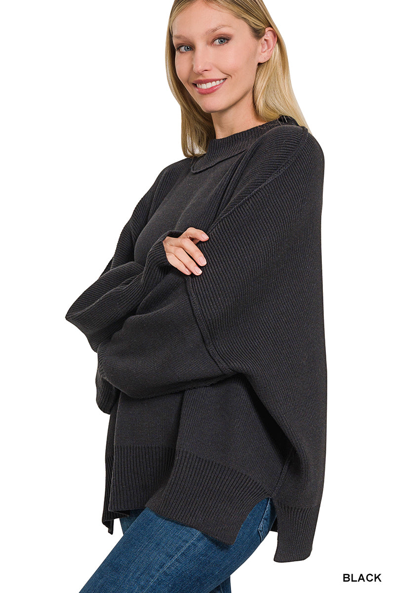 Essential Oversized Sweater - Black