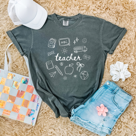 Teacher Doodles Tee