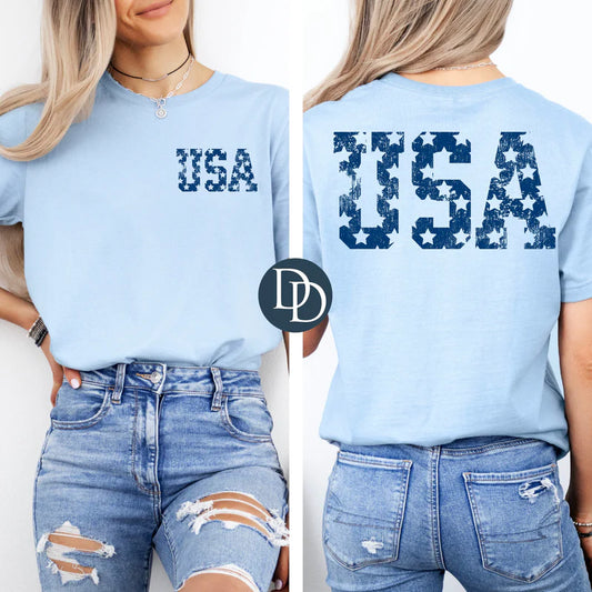 American Stars Knockout with Pocket Print Tee/Tank