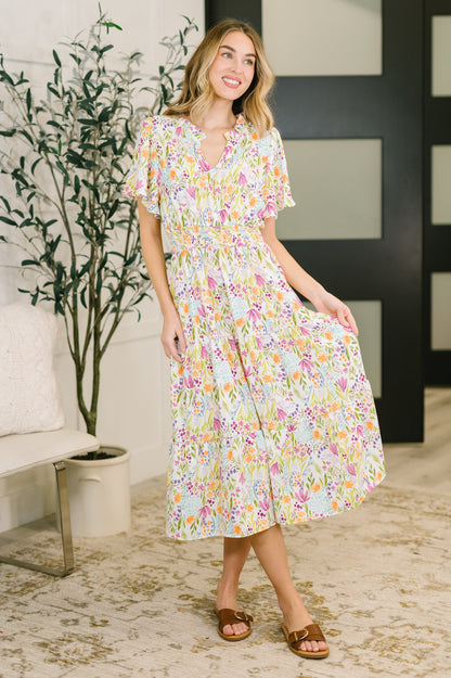 Wherever I Go Notch Neck Dress