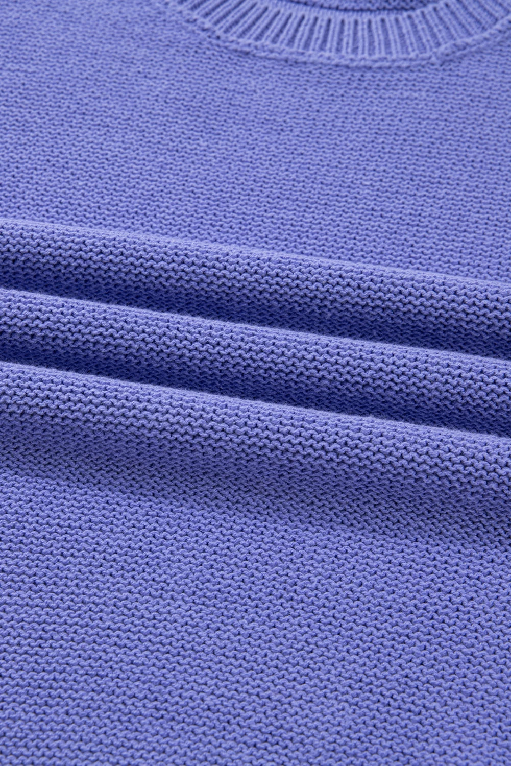 PREORDER: Wisteria Plus Size Striped Trim Drop Shoulder Knit Loose Sweater (Ships 21-28 Business Days) (Copy)