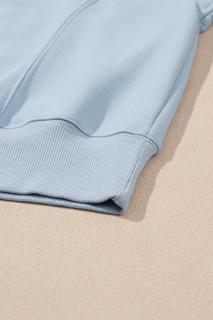 PREORDER: Sky Blue Half Zip up Pullover Active Top and Joggers Set (Ships 3-4 Weeks)