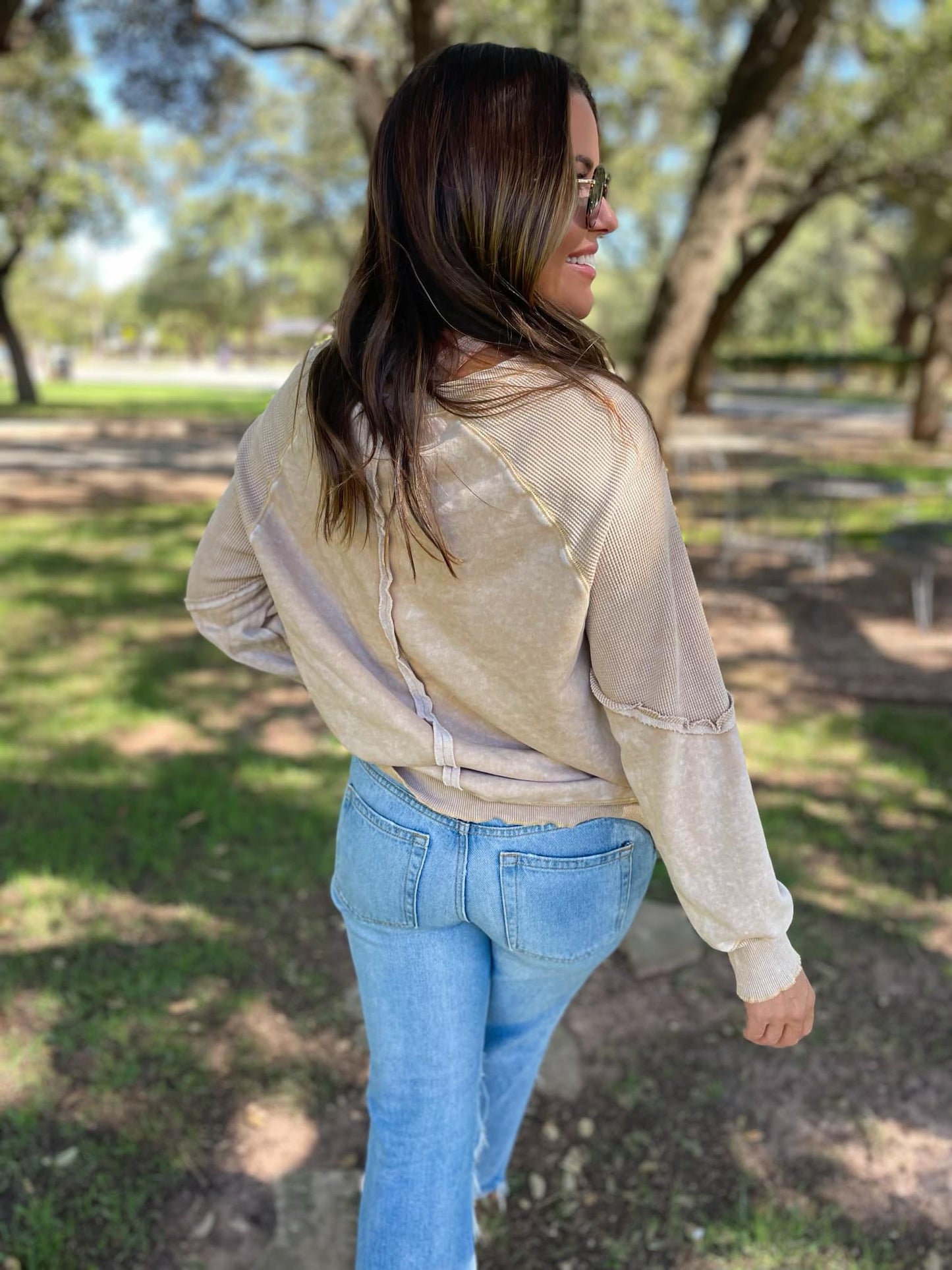 PREORDER: Best Selling Elliott Exposed Seam Sweatshirt in Five Colors (Ships 2-3 Weeks)