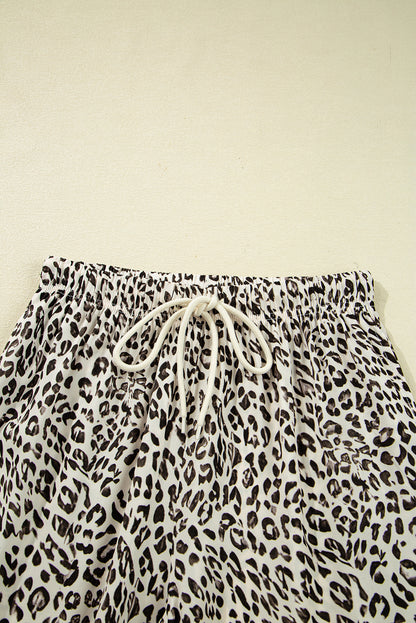 PREORDER: Leopard Drawstring Elastic Waistband Loose Pants (Ships 3-4 Weeks)