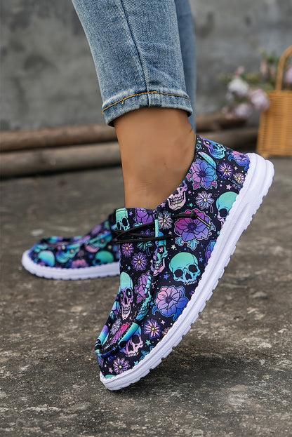 PREORDER: Sugar Skull Halloween Casual Shoes (Ships Week of 9/29)
